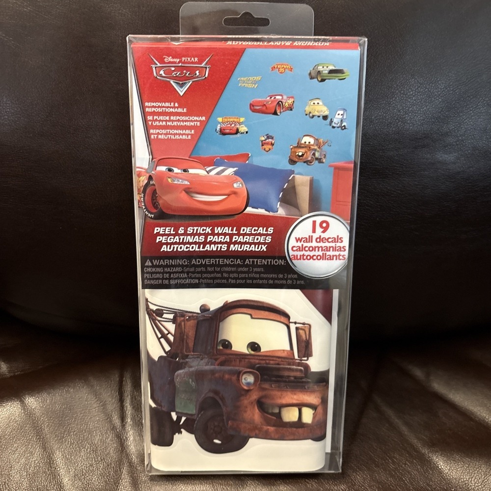 Cars Disney Peel and Stick Wall Decals Stickers 19 total stickers Sealed !!